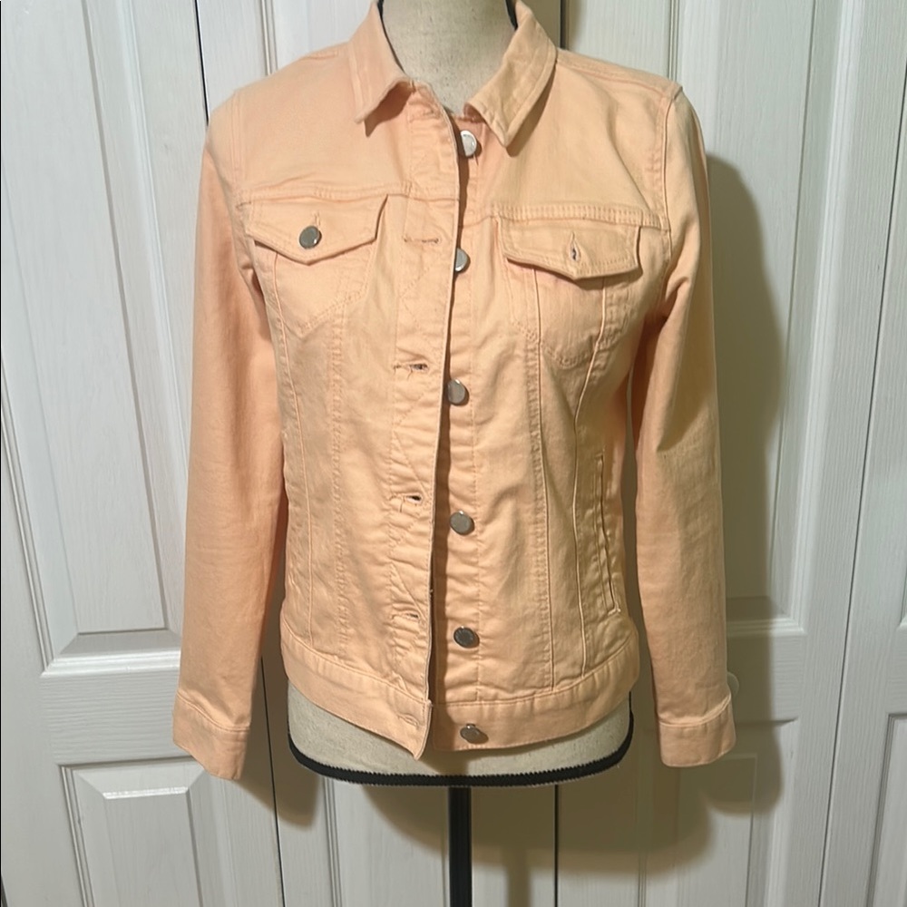 Market & Spruce Peach Denim Jacket